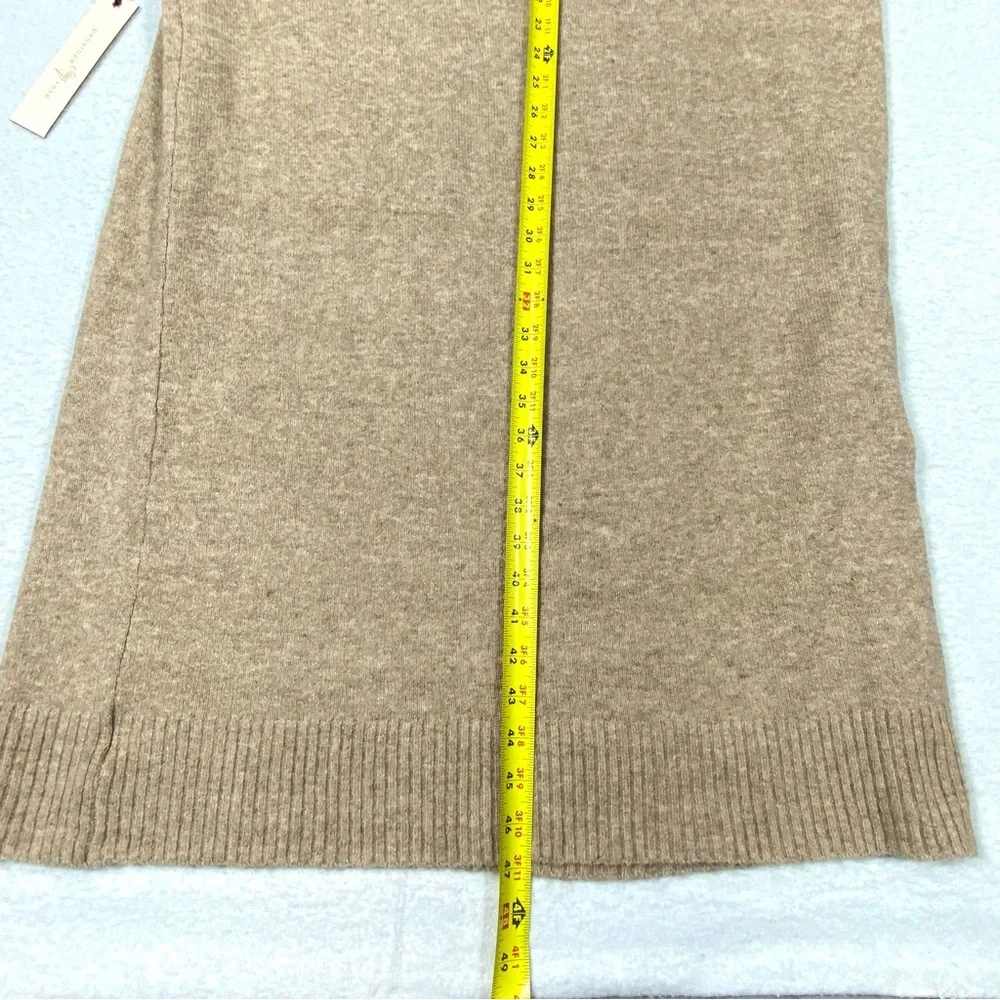 Penelope Rose Midi Knit Sweater Dress Women's 2X Tan & Black Trim Crew Neck NWT - Picture 12 of 13